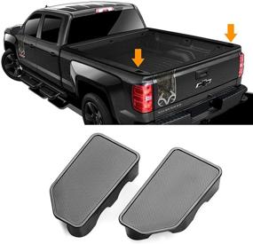 img 4 attached to 🚛 TTCR-II Truck Bed Rail Stake Hole Covers for GMC Sierra and Chevy Silverado (2014-2018) - 2 Packs | Compatible with Sierra Denali/SLE/SLT/AT4/Base and Silverado High Country/LT/LTZ | Truck Bonneau Covers Stake Pocket Plugs