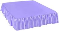 🛏️ 300 thread count light purple satin silk bed skirt with 18" drop - easy to put on, wrinkle-free dust ruffle for full beds logo