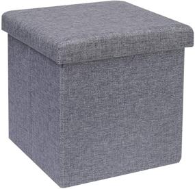 img 4 attached to FSOBEIIALEO Storage Ottoman Folding Collapsible Furniture and Accent Furniture