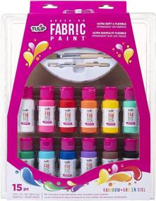 img 4 attached to 🖌️ Набор красок Tulip 40573 Palette Kit Brush-On: Обширный набор из 15 кистей различных цветов для творческих работ