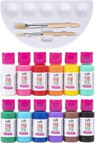 img 2 attached to 🖌️ Набор красок Tulip 40573 Palette Kit Brush-On: Обширный набор из 15 кистей различных цветов для творческих работ