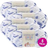 🧶 bernat little denim print baby blanket yarn - 6 pack multipack логотип