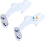 🚽 2-pack hot & cold sprayer bidet toilet seat attachment - non-electric mechanical, self-cleaning dual nozzle, fresh water spray bidet with adjustable water pressure/temperature switch logo