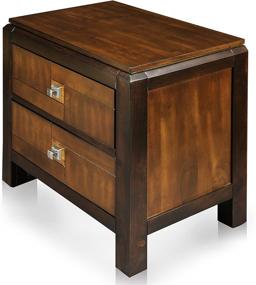 img 2 attached to Stylish Walnut Nightstand by 🛏️ 247SHOPATHOME: Add Elegance to Your Bedroom Décor