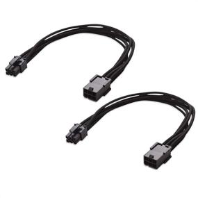 img 4 attached to Enhance Power Delivery with Cable Matters 2-Pack 6 Pin PCIe Extension Cable - 10 Inches