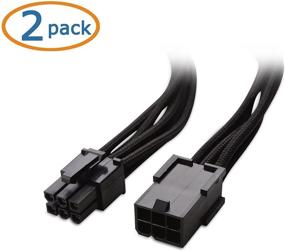 img 3 attached to Улучшите доставку питания с помощью кабельного набора Cable Matters 6-контактных расширительных кабелей PCIe - 2 штуки, 10 дюймов.