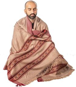 img 2 attached to 🧣 Om Shanti Crafts: Oversized Men's Accessories - Perfect for Scarves