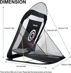 img 2 attached to 🏌️ Golf Practice Nets: Ultimate Home Range Training Aids for Indoor and Outdoor Swing Accuracy with Automatic Ball Return System, Chipping Target Pocket, and Carry Bag