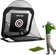 🏌️ golf practice nets: ultimate home range training aids for indoor and outdoor swing accuracy with automatic ball return system, chipping target pocket, and carry bag логотип