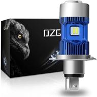 dzg h4 motorcycle led headlight bulb 9003 hb2 hs1 p43t 6500k cree chips high low beam light conversion kit with 2-year warranty, 1 pack - improved seo logo