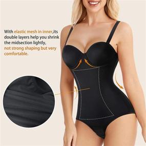 img 2 attached to 👗 BRABIC Bodysuit Shapewear: Backless Tummy Control Dress with Built-in Bra for Women