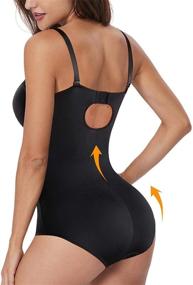 img 3 attached to 👗 BRABIC Bodysuit Shapewear: Backless Tummy Control Dress with Built-in Bra for Women