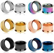 tbosen stainless double stretching tunnels women's jewelry logo