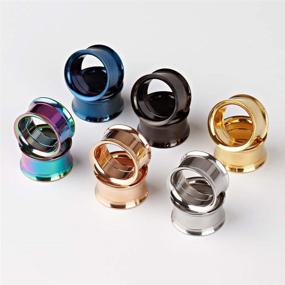 img 1 attached to TBOSEN Stainless Double Stretching Tunnels Women's Jewelry