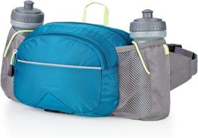 img 4 attached to High Sierra HydraHike Waist Pack: Lightweight Running Gear for Men, Women, and Kids – Lagoon/Slate/Zest, 3L with Bottles