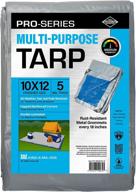 🏕️ 10x12 ft tarp: waterproof, 5.5 mil thick tarpaulin with metal grommets - ideal for emergency rain shelter, outdoor cover, camping use - reversible blue/silver logo