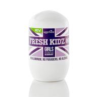 🌸 fresh kidz girls natural roll on deodorant - 24 hour protection, purple, 1.86 fl.oz. logo