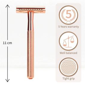 img 3 attached to 🌹 Bambaw Rose Gold Safety Razor for Women: Eco-Friendly, Reusable, and Waste-Free Shaving Solution