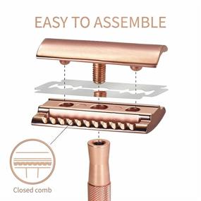 img 2 attached to 🌹 Bambaw Rose Gold Safety Razor for Women: Eco-Friendly, Reusable, and Waste-Free Shaving Solution