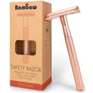 🌹 bambaw rose gold safety razor for women: eco-friendly, reusable, and waste-free shaving solution logo