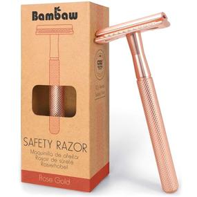 img 4 attached to 🌹 Bambaw Rose Gold Safety Razor for Women: Eco-Friendly, Reusable, and Waste-Free Shaving Solution