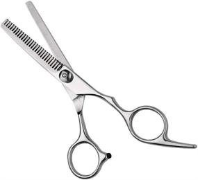 img 2 attached to 💇 Erioctry Professional Hair Cutting Scissors Set - Stainless Steel Barber Shears with Flat and Teeth Thinning Blades for Hairdressing, Beauty Grooming Tools