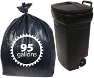 🗑️ industrial strength dualplex 95-100 gallon black trash bags - 2 mil thickness, 25 bags per case, 61" x 68" dimensions logo