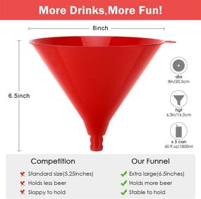 img 3 attached to 🍺 Farielyn-X Premium Beer Bong Funnel with Valve - Enhanced Valve Design, 30-inch Kink Free Tube, Leakproof Easy Valve - Ideal for Beer Drinking Games, College Parties (Single Header)