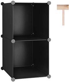 img 4 attached to Книжный шкаф AHOME Storage Cube Black