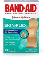 💪 all-in-one skin-flex band-aid brand adhesive bandages - 6 boxes, 25 bandages each! логотип