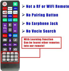 img 2 attached to 📺 Universal Remote Control for TCL, Hisense, Onn, Insignia, Sharp, Sanyo, Philips, RCA, Hitachi, Westinghouse, Element Roku TVs – Enhanced with Learning Function and 14 Shortcut Keys [Not Compatible with Roku Stick]