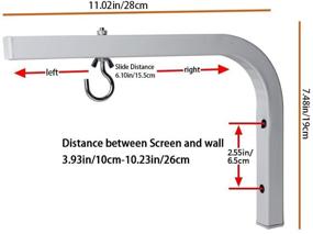 img 3 attached to Кронштейн в форме буквы "Л" для универсальных проекторных экранов: длинное регулируемое крепление на стену с крюком и винтами.
