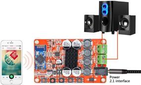 img 1 attached to 🔊 Aideepen 50W + 50W TDA7492P 2x50 Ватт Двухканальный Усилитель: Плата Bluetooth Аудио-приемник-усилитель (Красная)