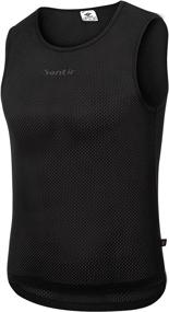 img 4 attached to Santic Men's Sleeveless Cycling Base Layer 🚴 | Quick Dry Tank Top Undershirt for Biking