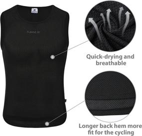 img 2 attached to Santic Men's Sleeveless Cycling Base Layer 🚴 | Quick Dry Tank Top Undershirt for Biking