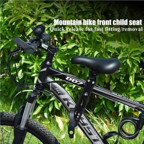 img 2 attached to 🚲 Ealitak Детский велосипед седло на горный велосипед Комплект комбо - переднее установленное детское велосипедное сиденье и аксессуар для руля, съемное велосипедное сиденье для детей от 2 до 5 лет