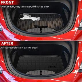 img 3 attached to 2021 Tesla Model 3 Передний Лайнер Франк Мат - Basenor All-Protection Тяжелые Грузовые Коврики для Улучшенных Аксессуаров