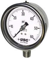 ametek gauge stainless liquid pressure test, measure & inspect logo
