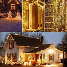 img 3 attached to 🌟 Albelt Extra-Long 2-Pack 72FT 200 LED Solar String Lights, Super Bright Waterproof Solar Christmas Lights Outdoor, 8 Modes Solar Fairy Lights for Garden Patio, Christmas Tree (Warm White)