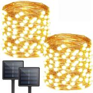 🌟 albelt extra-long 2-pack 72ft 200 led solar string lights, super bright waterproof solar christmas lights outdoor, 8 modes solar fairy lights for garden patio, christmas tree (warm white) logo