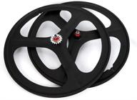 🚴 tbvechi single speed fixie bicycle wheel set - 700c front & rear, 3-spoke design logo