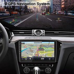 img 3 attached to 🚗 Podofo 10.1-дюймовый автомобильный стерео с GPS-навигацией | Сенсорный экран автомобильного мультимедийного проигрывателя | Двойное DIN радио с поддержкой Bluetooth, WiFi, FM, USB, Mirror Link | Включая камеру заднего вида