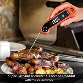 img 1 attached to SMARTRO ST49 Digital Thermocouple Meat Thermometer: Instant Read, Professional BBQ Kitchen Food Cooking Thermometer for Grilling, Deep Frying, Candy Making, and Oil Temperature Monitoring