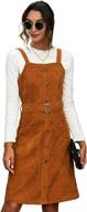 👗 milumia corduroy sleeveless pinafore overall women's clothing for fashionable jumpsuits, rompers & overalls logo