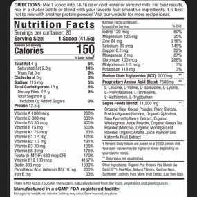img 1 attached to 🍫 BodyHealth PerfectAmino Power Meal Replacement Shake - Dark Chocolate, Pouch (20 Servings) | Organic Protein Powder Drink with MCT Oil, Probiotics | Vegan, High Nutrition Formula for Effective Weight Loss Diets