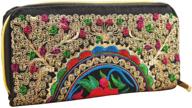 🌻 chinese embroidered canvas women's wallet clutch with sunflower design - onlineb2c logo