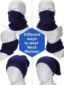 img 2 attached to 🧣 Fleece Warmer Gaiter: Ultimate Thermal Windproof Men's Accessory and Scarf