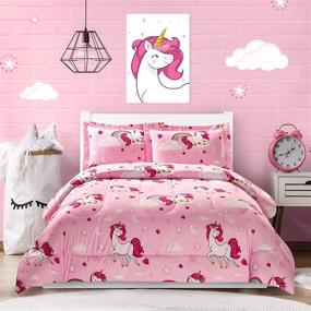 img 3 attached to 🦄 Utopia Bedding All Season Unicorn Comforter Set - Soft Brushed Microfiber Kids Bedding for Boys/Girls – Machine Washable (Twin/Twin XL)