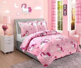 img 2 attached to 🦄 Utopia Bedding All Season Unicorn Comforter Set - Soft Brushed Microfiber Kids Bedding for Boys/Girls – Machine Washable (Twin/Twin XL)