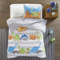 🦖 mizone kids dinosaur dreams twin bedding set for boys - grey, blue, dinosaur – 3-piece boy comforter set – ultra soft microfiber kid children's bedroom comforters, ivory (mzk10-034) logo